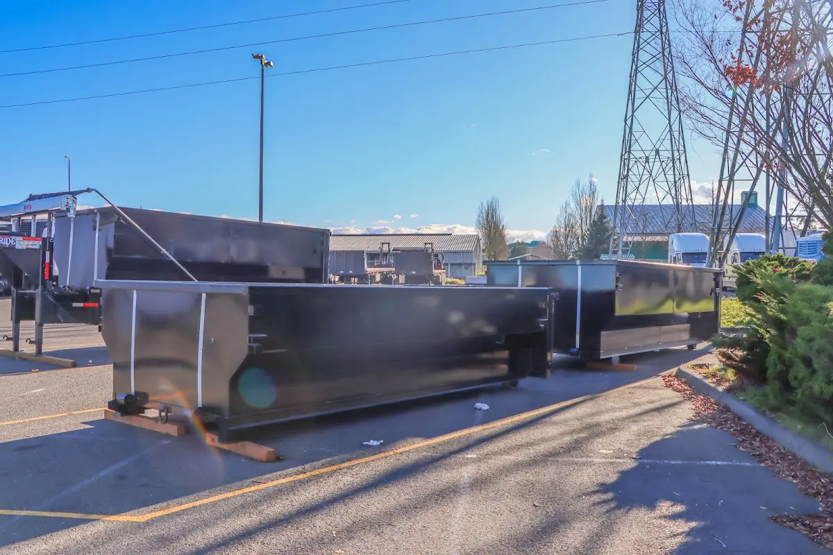 Roll-off dumpster ready for waste disposal at job site for Construction Dumpster Rental in Cedar City